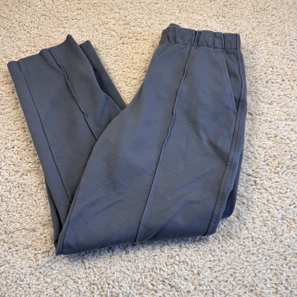 Everlane The Dream Pant Women's Small Gray Blue Pull On Tapered Pintuck Pants